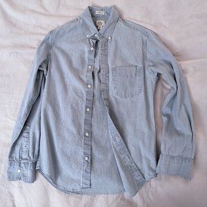 J. Crew Mens XS Blue Chambray Shirt